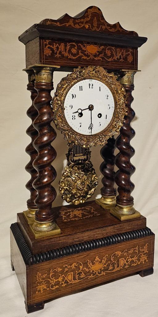 antieke franse kolommen pendule, Antiek en Kunst, Antiek | Klokken, Ophalen of Verzenden