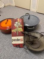 pannen, Huis en Inrichting, Keuken | Potten en Pannen, Ophalen, Gebruikt, Rvs, Pannenset