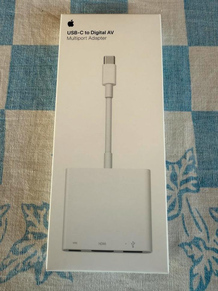 Apple USB-C Multiport Adapter Digital-AV - Wit, Telecommunicatie, Mobiele telefoons | Hoesjes en Frontjes | Apple iPhone, Nieuw
