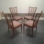 Vintage PATIJN  4 st. eetkamerstoelen spijlenstoelen stoelen, Ophalen, Hout, Gebruikt, Vier