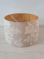 Grote lampenkap met print, Huis en Inrichting, Lampen | Lampenkappen, Gebruikt, Beige, Rond, Ophalen of Verzenden