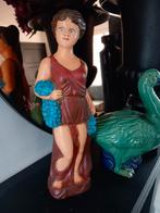 Vintage beeld dame kleurrijk, Ophalen of Verzenden, Mens