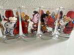Snoopy Glazen Set - Vintage, Glas of Glazen, Gebruikt, Ophalen of Verzenden, Glas