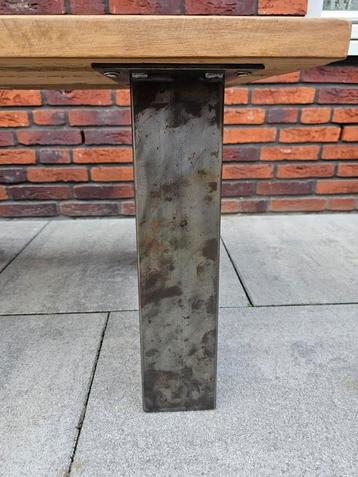 Salontafel eiken metaal beschikbaar voor biedingen