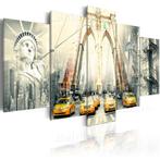 401 Taxi New York Collage 5 Luik Canvas Schilderij 200x100cm, Huis en Inrichting, Woonaccessoires | Schilderijen, Tekeningen en Foto's