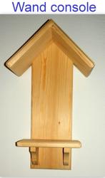 Wand console van massief onbewerkt grenen hout, Antiek en Kunst, Ophalen of Verzenden