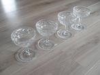 4 kristallen dessert coupes, champagne glazen vintage, Antiek en Kunst, Antiek | Glas en Kristal, Ophalen of Verzenden