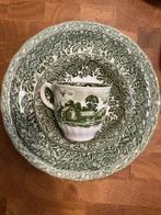 Engels Ironstone Servies - Staffordshire Groen, Gebruikt, Ophalen of Verzenden, Overige stijlen, Aardewerk