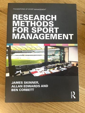 Research Methods For Sport Management beschikbaar voor biedingen