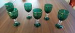 6 Boheems kristallen wijn-/portglazen, Ophalen of Verzenden