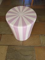 WOOOD Bijzettafel Mika keramiek paarse streep, Huis en Inrichting, Ophalen, Minder dan 55 cm, Rond, Zo goed als nieuw