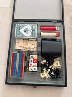Leren box met diverse spellen, Hobby en Vrije tijd, Een of twee spelers, Ophalen of Verzenden, Nieuw, Reisspel