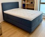 Boxspring Ikea Dunvik twijfelaar, Ophalen, Gebruikt, Blauw, 140 cm