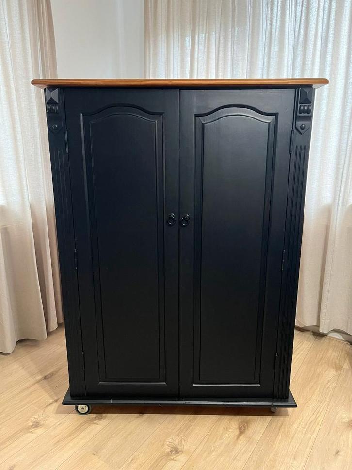 Drank/ wijn kast, Huis en Inrichting, Woonaccessoires | Wijnrekken, Gebruikt, 75 cm of meer, Hout, 25 flessen of meer, Ophalen