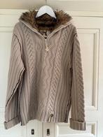 Prachtige trui met bontkraag XL, Kleding | Heren, Verzenden, Beige, Maat 56/58 (XL), Zo goed als nieuw