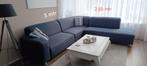 Hoekbank groot blauw, Huis en Inrichting, Ophalen, Gebruikt, Stof