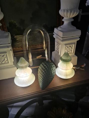 Grote dik glazen kerst bal vorm dennenappel beschikbaar voor biedingen