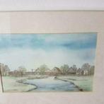 Zeer fraaie aquarel Noord Hollands Landschap Robert Ottens., Ophalen
