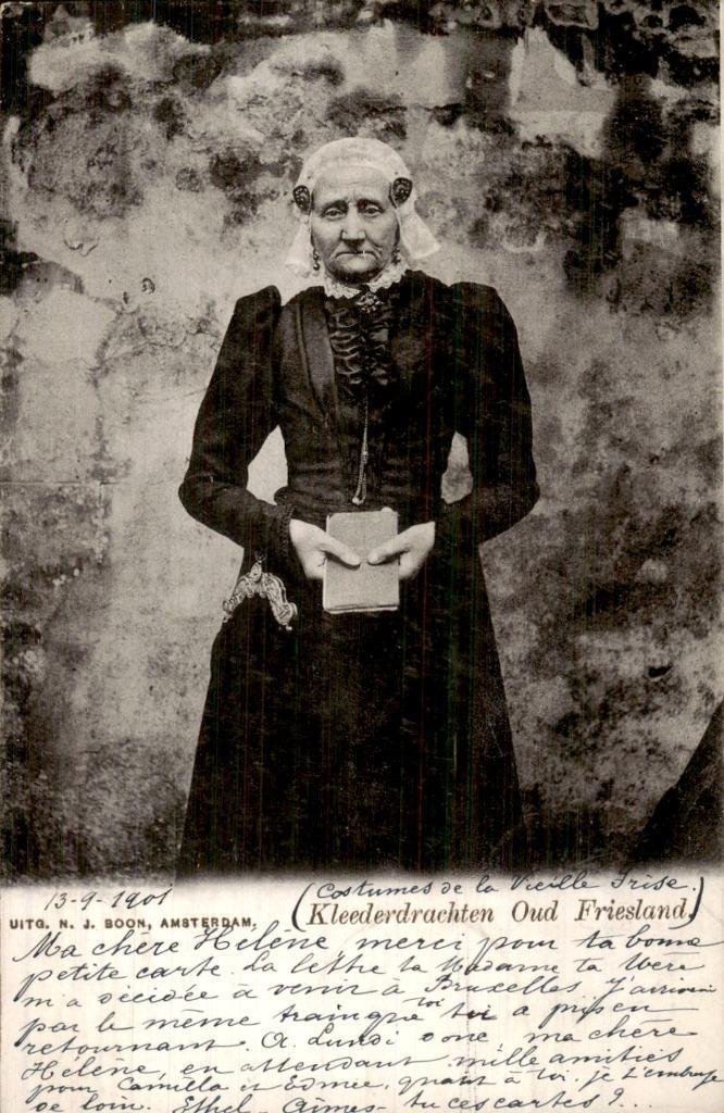 Kleederdrachten- Oud Friesland, Verzamelen, Ansichtkaarten | Nederland, Gelopen, Friesland, Voor 1920, Ophalen of Verzenden