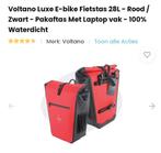 Voltano fietstassen 28 liter rood/zwart, Fietsen en Brommers, Fietsaccessoires | Fietstassen, Ophalen, Zo goed als nieuw