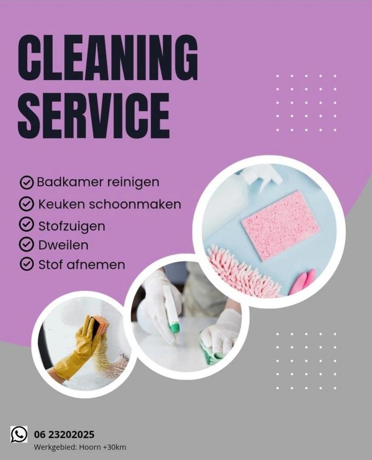 Schoonmaakster aangeboden, Vacatures, Vacatures | Schoonmaak en Facilitaire diensten, Vanaf 10 jaar, Overige vormen