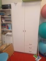 Witte kledingkast met 3 lades, Huis en Inrichting, Kasten | Lockerkasten, Ophalen, Zo goed als nieuw, Modern