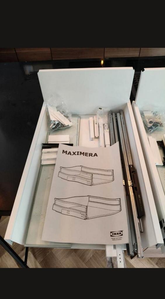 3x IKEA Maximera lades hoog + glas 40*60, Huis en Inrichting, Keuken | Keukenelementen, Ophalen