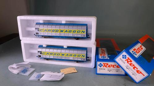 Roco ho 2 stuks Schuifwandwagens 46934 nieuw in doos ., Hobby en Vrije tijd, Modeltreinen | H0, Zo goed als nieuw, Wagon, Gelijkstroom