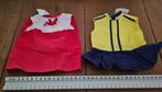 Vintage poppenjurkjes- 2x - katoen/ drukknoopjes, Ophalen, Gebruikt, Kleertjes