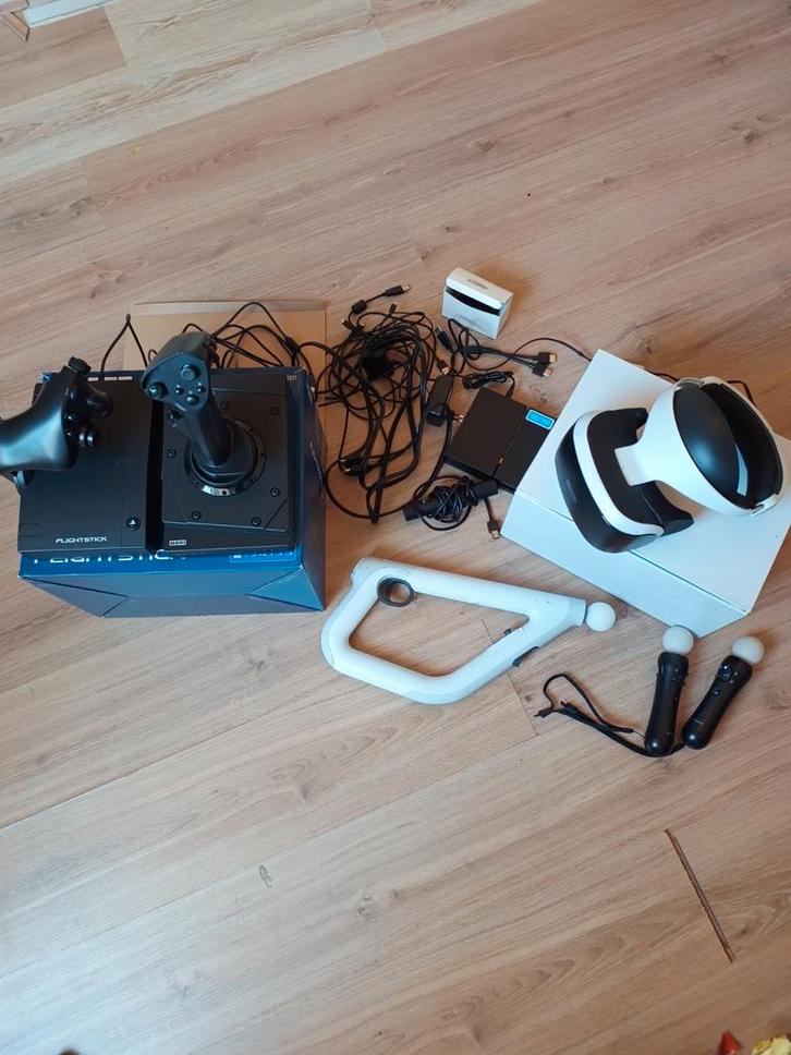 Playstation VR met motion controllers, gun en hotas, Computers en Software, Pc speakers, Zo goed als nieuw, Ophalen of Verzenden