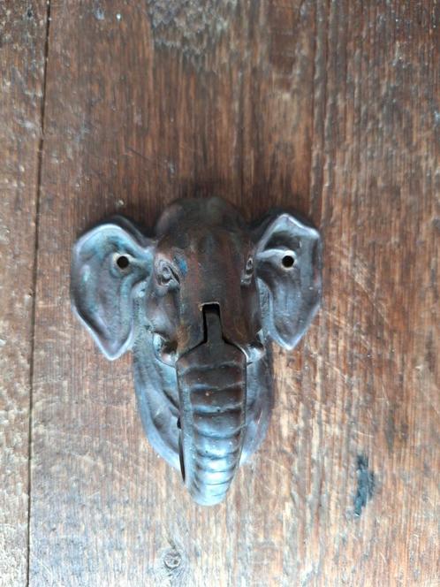 Koperen deurklopper olifant vintage, Antiek en Kunst, Antiek | Koper en Brons, Ophalen of Verzenden