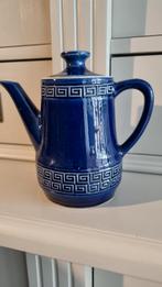 VINTAGE KOFFIEPOT HOOGGLANS BLAUW MET VUURVASTE BODEM, Ophalen of Verzenden