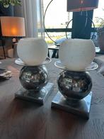 2 Aluminium Kandelaren Bob Bijzondere Binnenhuisaccessoires, Ophalen, Nieuw, Metaal, Grijs