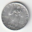 5   lire  1951   Vaticaan. km. 51, Ophalen of Verzenden, Overige landen, Losse munt