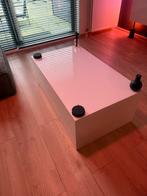 Hoogglans witte salontafel - gratis af te halen!, Kunststof, Gebruikt, 100 tot 150 cm, Ophalen of Verzenden