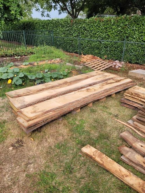 Eikenhouten planken/eikenhouten schaaldelen totaal prijs, Tuin en Terras, Palen, Balken en Planken, Zo goed als nieuw, Planken