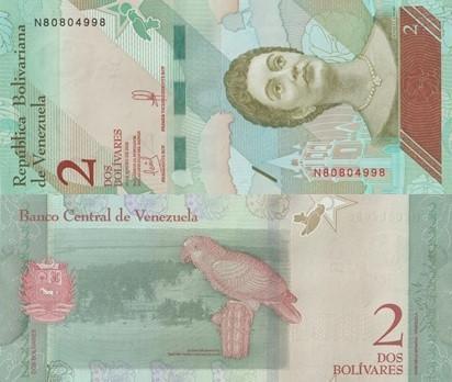 VENEZUELA 01.2018 2 bolivares soberano #101 UNC, Postzegels en Munten, Bankbiljetten | Amerika, Los biljet, Zuid-Amerika, Verzenden
