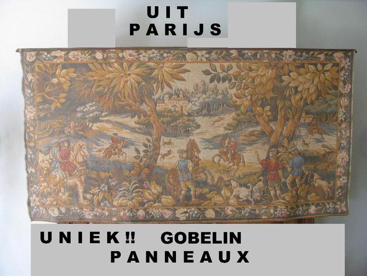 Panneaux Paris * gobelin 190 x 95 cm * certificaat *, Antiek en Kunst, Antiek | Kleden en Textiel, Ophalen