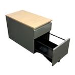 Steelcase Ladeblok 2 Laden Zilvergrijs Ahorn, Huis en Inrichting, Kasten | Ladekasten, Minder dan 50 cm, Gebruikt, 1 of 2 laden