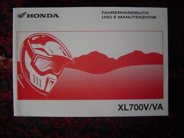 Honda XL700 V/VA 2007 motorrad fahrer handbuch XL700V, Motoren, Handleidingen en Instructieboekjes, Honda, Ophalen of Verzenden