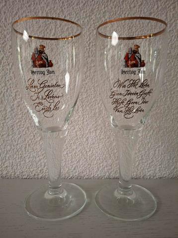 2x Hertog Jan glazen uit de spreukenserie jaren 90 beschikbaar voor biedingen