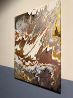 Acryl gegoten schilderij kunstwerk 60x80 groot luxe kleuren, Antiek en Kunst, Ophalen of Verzenden