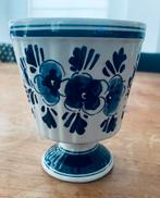 Delft blauw wit bloempot vintage, Rond, Ophalen of Verzenden, Zo goed als nieuw, Aardewerk