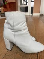 Manfield witte leren laarsjes maat 37, Ophalen of Verzenden, Gedragen, Wit, Lage of Enkellaarzen