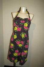 King Louie stretch jurk bloemen print halter model S, Kleding | Dames, Jurken, Verzenden, Zo goed als nieuw, Knielengte, King Louie