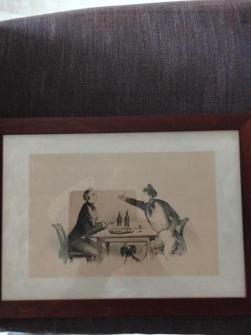 Oude Lithografie Alexander Verhuell Leiden, Antiek en Kunst, Kunst | Etsen en Gravures, Ophalen of Verzenden