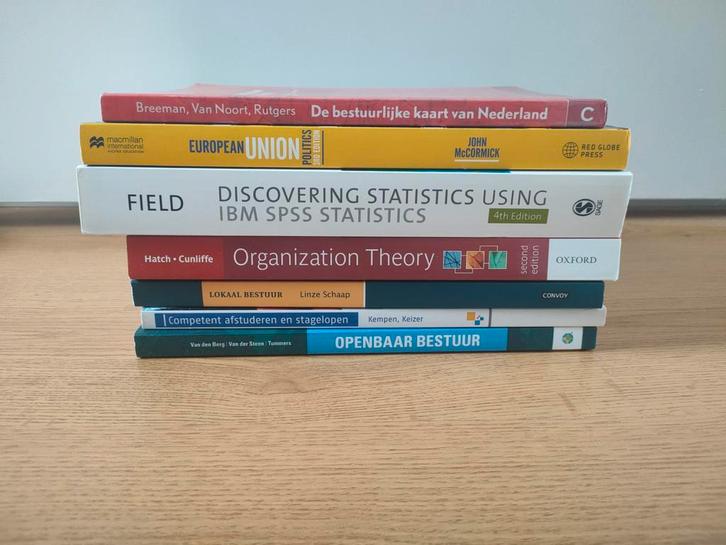 Studieboeken Bestuurskunde (Pre-)Master - Zo Goed Als Nieuw, Boeken, Studieboeken en Cursussen, Zo goed als nieuw, WO, Ophalen of Verzenden