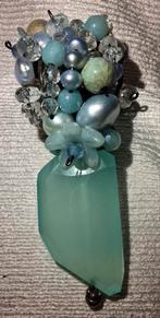 Zilveren Rabinovich hanger met grote aquamarijn, Verzenden, Zilver, Zilver