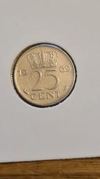 Nederland - 25 Cent 1969 Vis ZF+, Verzenden, Koningin Juliana, 25 cent, Losse munt