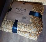 zeer mooie nieuwe gevoerde warme plaids 125 bij 150 oker, Ophalen of Verzenden, Nieuw